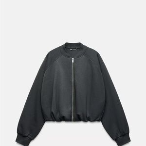 ‼️ SALE‼️Zara Charcoal Bomber Jacket